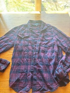 Vintage Women’s Lucky Brand Button Down Flannel Saturday Stretch Size S
